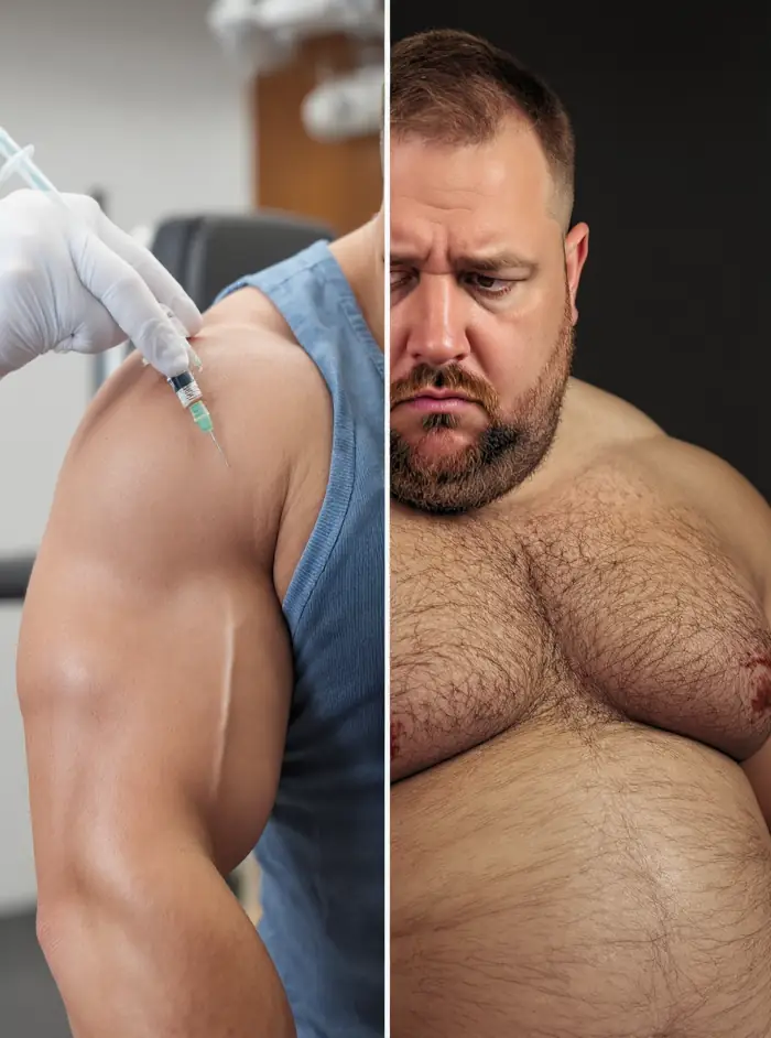 Pílulas e seringas de anabolizantes